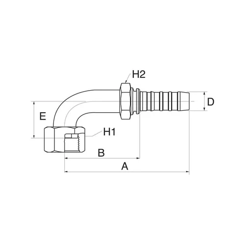 GATES įdėklas 90° DN16-1"SAE image 2