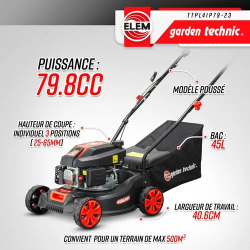 Elem Garden Technic Stumiama benzininė vejapjovė, 79 cc image 2
