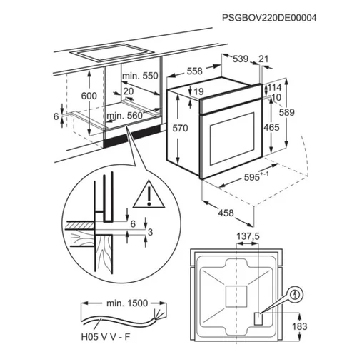 ELECTROLUX KOFDP46BK Juoda įmontuojama orkaitė image 3