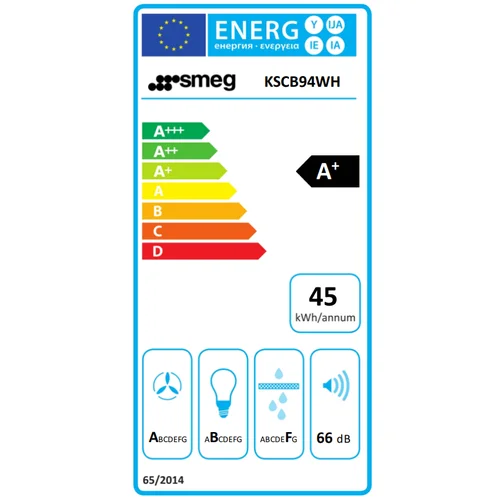 Smeg KSCB94WH 90 cm į lubas montuojamas gartraukis image 2