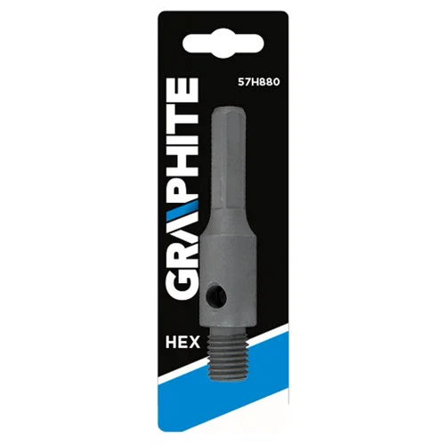 GRAPHITE HEX adapteris deimantiniams hole cutter įrankiams su HEX šakiu, 100 mm ilgio image 2