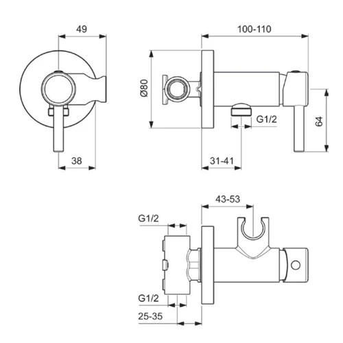 Ideal Standard Concept100 potinkinis bidetės maišytuvas image 3