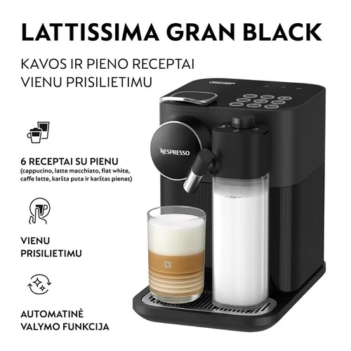 Nespresso Original Lattissima Gran kapsulinis kavos aparatas image 3