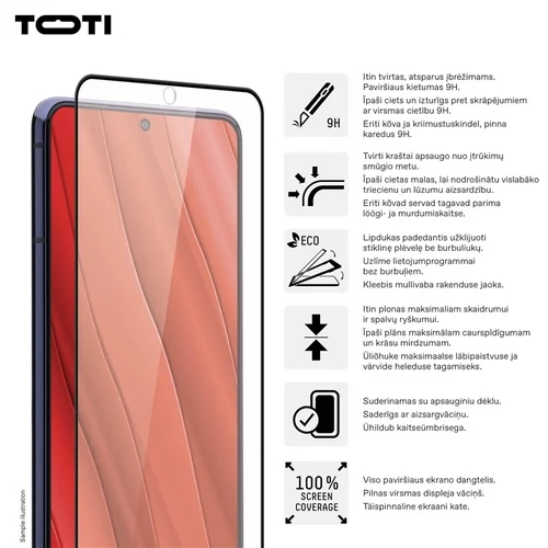 Toti Galaxy S24/S25 stiklas 9H image 3