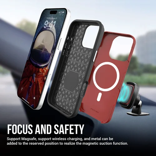Perfectionists Triangle Mag Case Apple iPhone 15 Pro Max Raudonas image 2