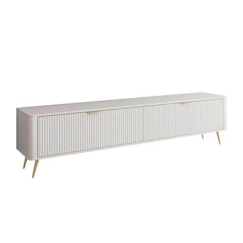 SCARLETT200 TV spintelė 200 cm, smėlio, auksinėmis kojelėmis image 3