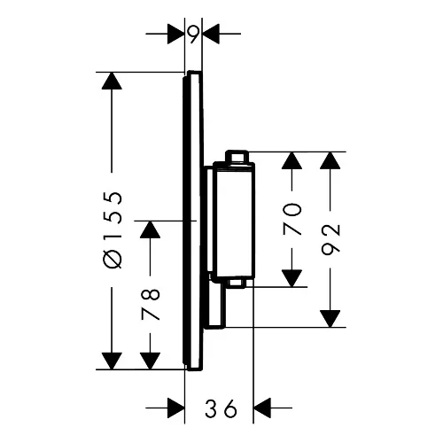 Termostatinis dušo maišytuvas Hansgrohe Ecostat Comfort S 33714140 image 2