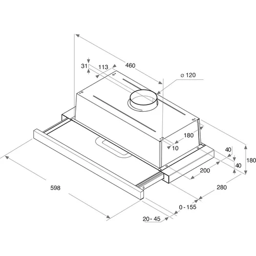 Whirlpool AKR 749/1 WH Baltas įmontuojamas gartraukis image 2