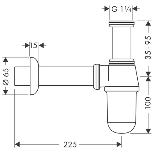 Praustuvo sifonas Hansgrohe 52053000 image 2