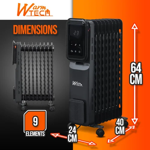 Warm Tech 2000 W tepalinis šildytuvas su LED ekranu image 2