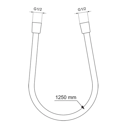 Ideal Standard Idealrain BE125GN dušo žarna, 1250 mm, sidabrinė audra image 2