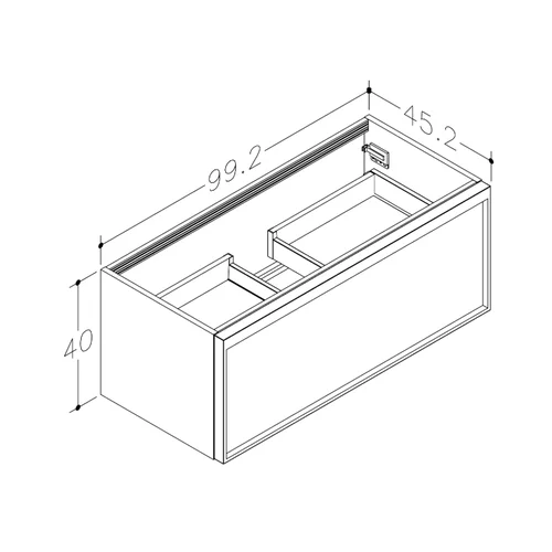Kame SOLE BU/10-3DR/N08-SOL, 100 cm, Dūminio ąžuolo faneruotė image 2