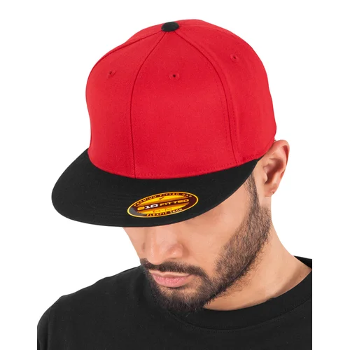 Flexfit 6210T kepuraitė su snapeliu S/M Black/Red image 2
