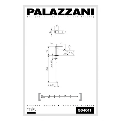 PALAZZANI MIS COLOR 564011 Bide maišytuvas Nerūdijančio plieno image 2