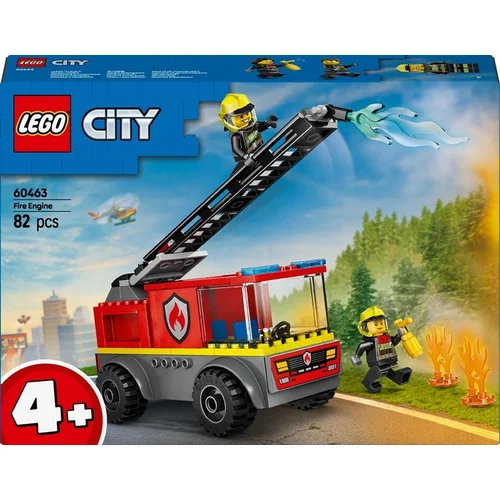 LEGO City Fire Engine with Ladder 60463, 82 vnt. image 1