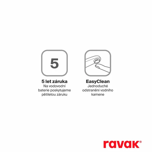 RAVAK Espirit ES 027.10WV Maišytuvo snapelis, balta matinė spalva image 3