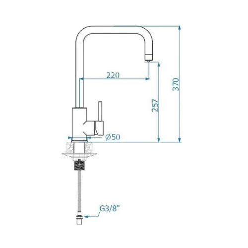 ALVEUS Dual virtuvinis maišytuvas, smėlinės granito spalvos image 3