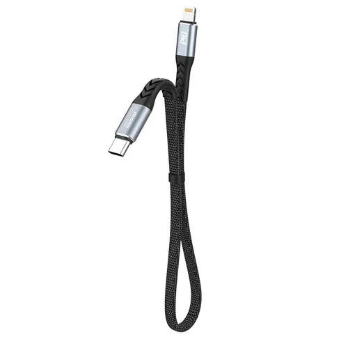 Dudao L10P USB-C iki Lightning kabelis 20W 0.23m juodas image 1