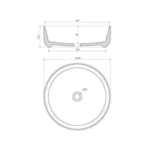 OMNIRES Tulsa355BP ø36 cm vonios praustuvas image 3