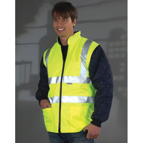 Gero matomumo YOKO HV008SL dygsniuota striukė su nusegamomis rankovėmis – 3XL, Fluo Yellow image 3