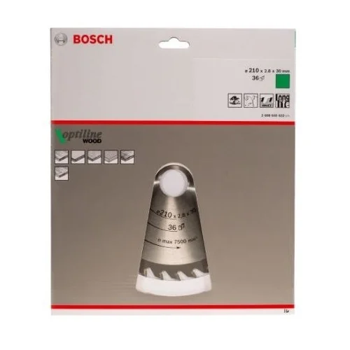 Bosch Optiline Wood Pjovimo diskas 210x30mm 2608640622 image 2