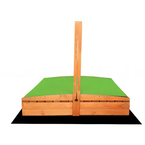 HATIS Impregnuota smėlio dėžė 140x140 cm su žaliu stogeliu ir 300 kg smėlio image 3