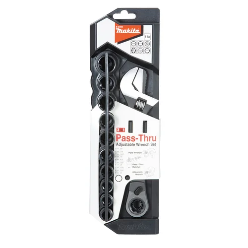 Makita B-65458 Reguliuojamas raktas su terkšle, Kiauryminis rinkinys 11vnt image 3