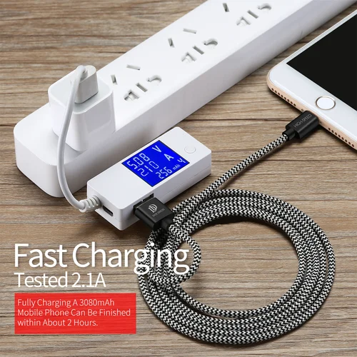 Dux Ducis K-ONE Lightning FastCharging 1.0 m USB kabelis image 2