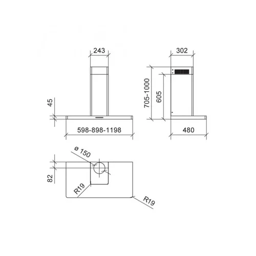Baraldi Dea Wall 90 cm Nerūdijančio plieno image 2