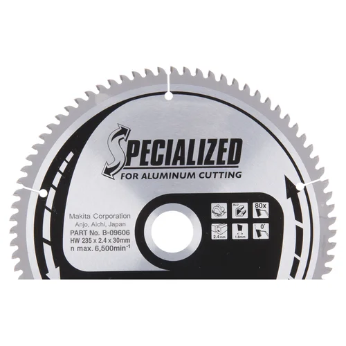 Makita B-09606 SPECIALIZED pjovimo diskas 235×2,4×30 mm, 0°, T80 image 1