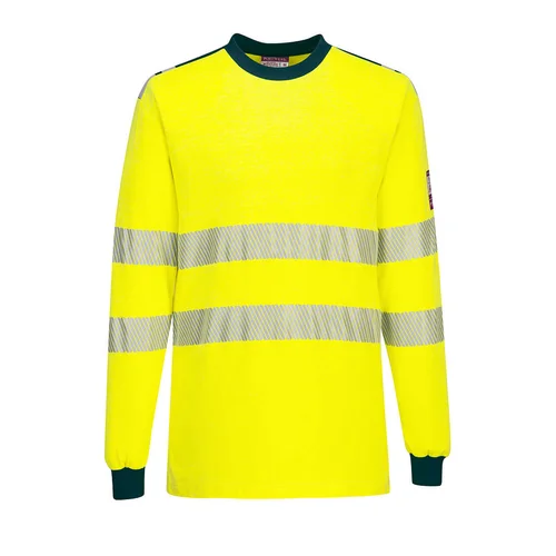 Portwest FR701 Liepsnai atsparūs gero matomumo sportiniai marškinėliai - XL, Yellow/Navy image 2