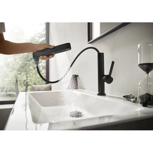 Hansgrohe Finoris 76063000 praustuvo maišytuvas su ištraukiamu dušeliu Chromo image 3