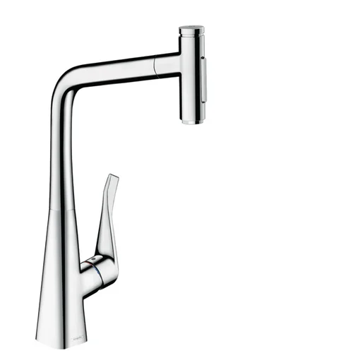 Hansgrohe Metris Select M71 73820000 virtuvinis maišytuvas su ištraukiama žarna image 1