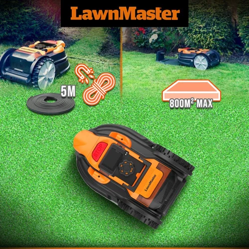 Lawnmaster VBRM20D belaidis vejapjovės robotas, 24V, 4 Ah, 800 m² image 2