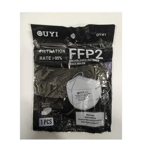 Respiratorius - kaukė FFP2 CE juoda (10 vnt) image 2