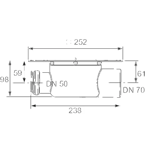 TECE TECEdrainpoint S DN 70 su Seal System flanšu 3603500 image 2