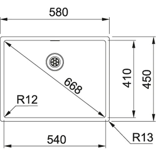 Franke Box BXX 110-54 BXX 210-54 Montuojama plautuvė image 2