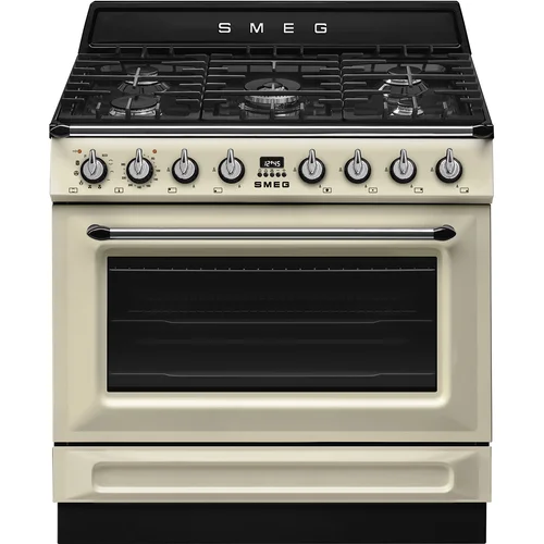 Smeg TR90GPP Dujinė viryklė su elektrine orkaitė 90 cm Kreminė image 1