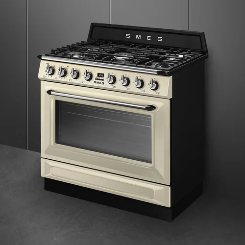 Smeg TR90GPP Dujinė viryklė su elektrine orkaitė 90 cm Kreminė image 2