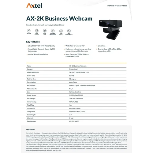 Axtel AX-2K Verslo Web Kamera image 2