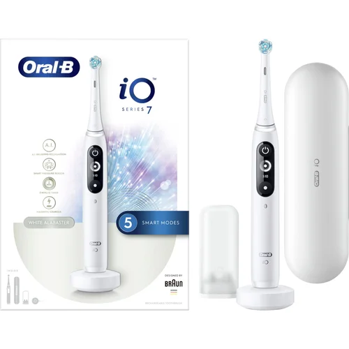 Oral-B iO Series 7 elektrinis dantų šepetėlis, Baltas image 2