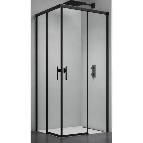 LUXERA Dušo kabina 90x90 juoda/skaidri be pado image 1