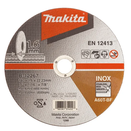 Makita B-12267 Pjovimo diskas, 180 x 1,6 mm, RST/ metalui image 1