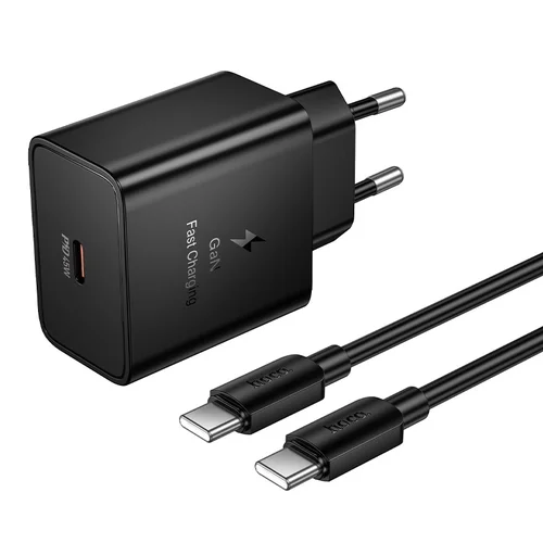 Hoco N77 45W USB-C įkroviklis USB-C kabelis 1 m juodas image 2