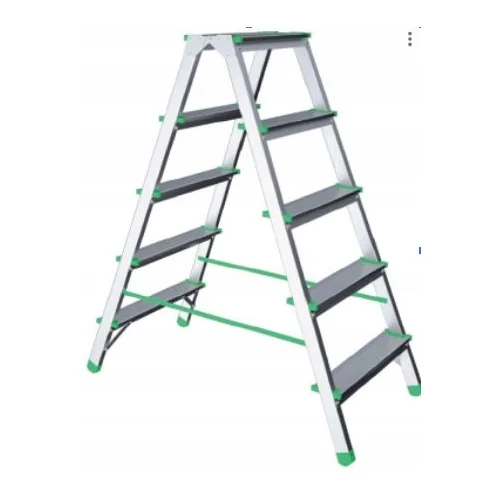 EUROSTYL aliuminės kopėčios dvipusės 8 pakopų 163–177 cm image 1