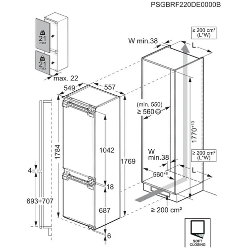 AEG TSC8M181DC Įmontuojamas šaldytuvas image 2