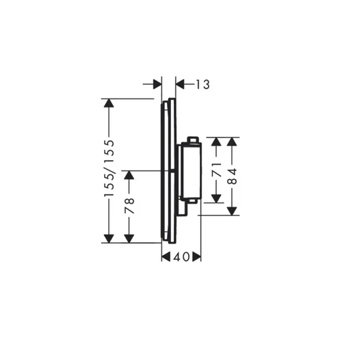 Hansgrohe ShoweSelect potinkinis termostatinis dušo maišytuvas 15588140 image 3