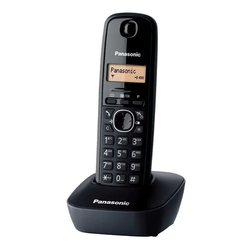 Panasonic KX-TG1611 belaidis telefonas, Juodas image 1
