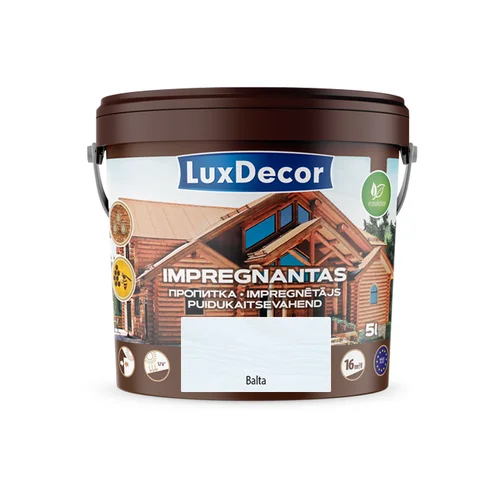 LuxDecor Dekoratyvinis medienos impregnantas Baltas 5 L image 1