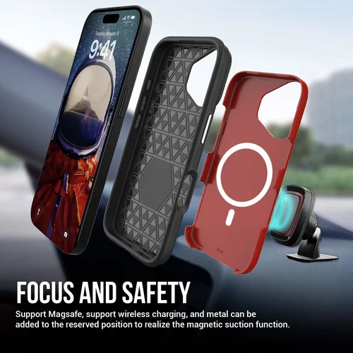 Perfectionists Triangle Mag Case Apple iPhone 15 Raudonas image 2